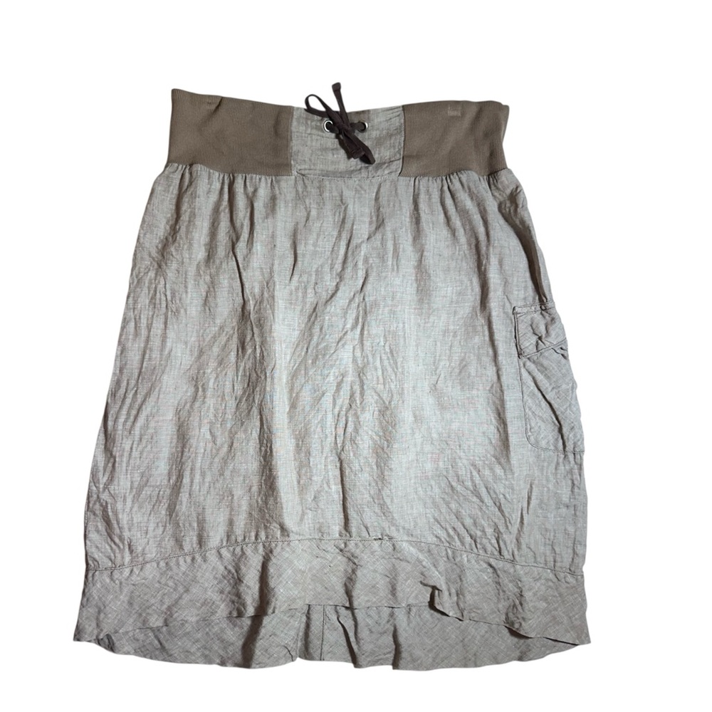 Horny Toad Beige Tan Linen Straight Pencil Skirt Light & Airy size Small